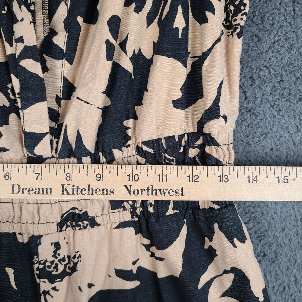 Anthropologie Floral Wide Leg The Somerset Jumpsuit XS Smocked Waist V-Neck - Picture 9 of 10